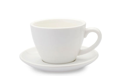 6 x WHITE 8oz Cup & Saucer