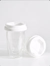 1 x White Glass Double Wall Cup (Small)