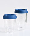 1 x Navy Glass Double Wall Cup (Large)