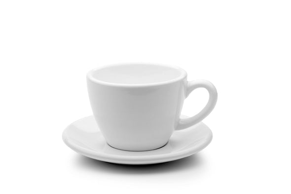6 x WHITE 6oz Cup & Saucer
